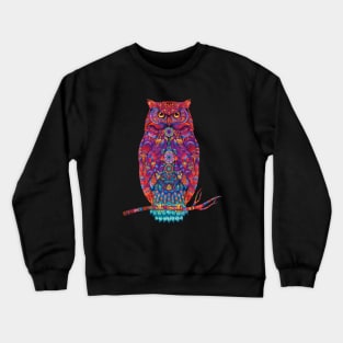 Owl Bird.Colorful owl Crewneck Sweatshirt